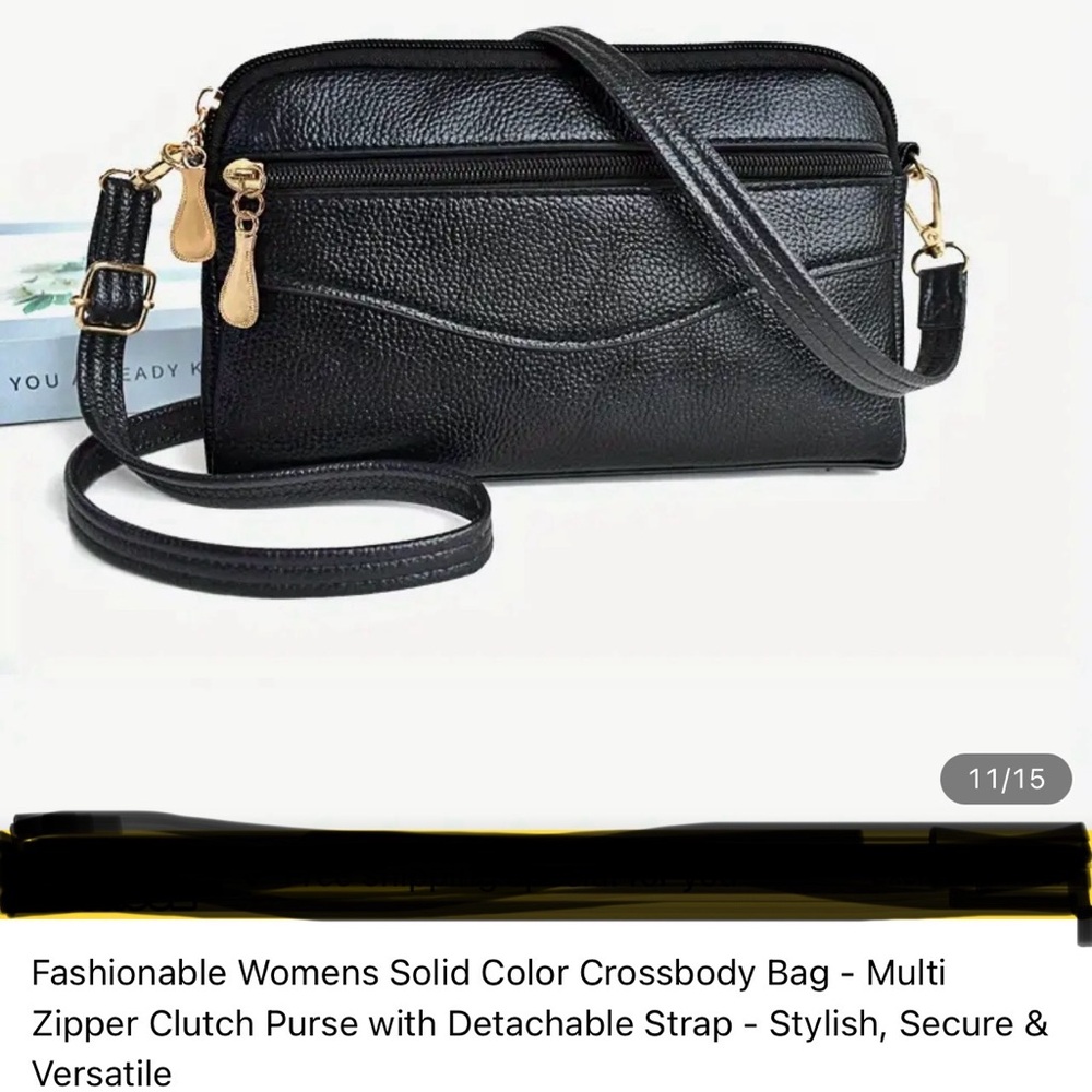 Fashionable Womens Solid Color Crossbody Bag